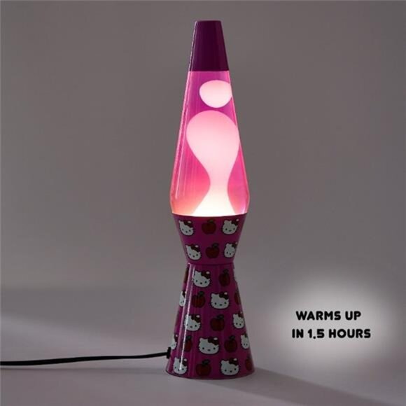 Hello Kitty 16" Lava Motion Volcano Lamp, Pink Wax in Pink Liquid - Picture 6 of 7